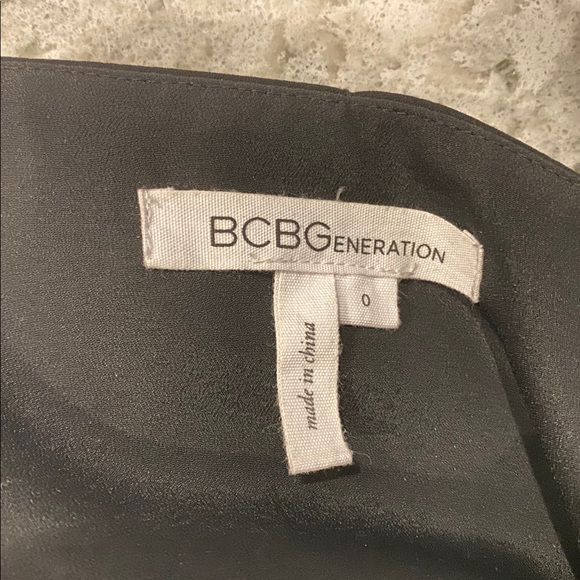 BCBG Black Dress Single Shoulder Strapless Mesh Formal Size 0 - Picture 3 of 3